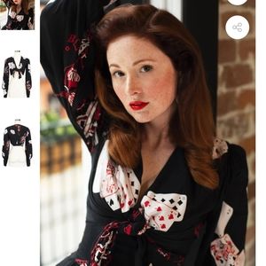 Queen of Hearts Olivia Tie Top